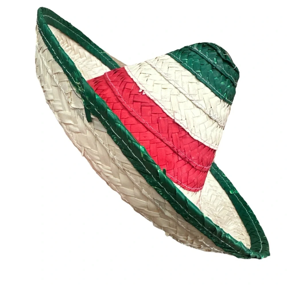 Fiesta Sombrero Party Hats - Red and Green